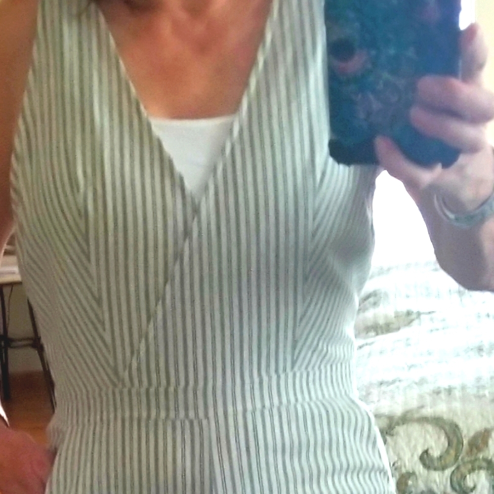 NWT, Pinstripe sleeveless romper,  never worn